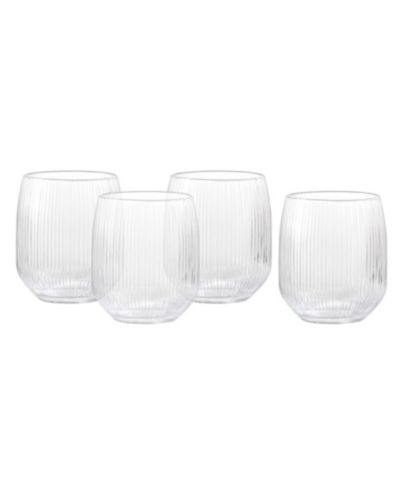 Fortessa Estiva Textured Tall Tumbler Glasses, Set of 4
