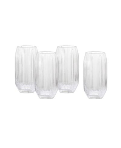 Fortessa Estiva Textured Highball Sparkling Cocktail Glasses, Set of 4