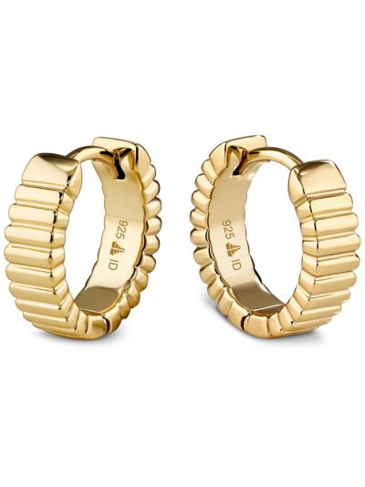 Серьги-кольца Devata Ribbed из позолоченного стерлингового серебра