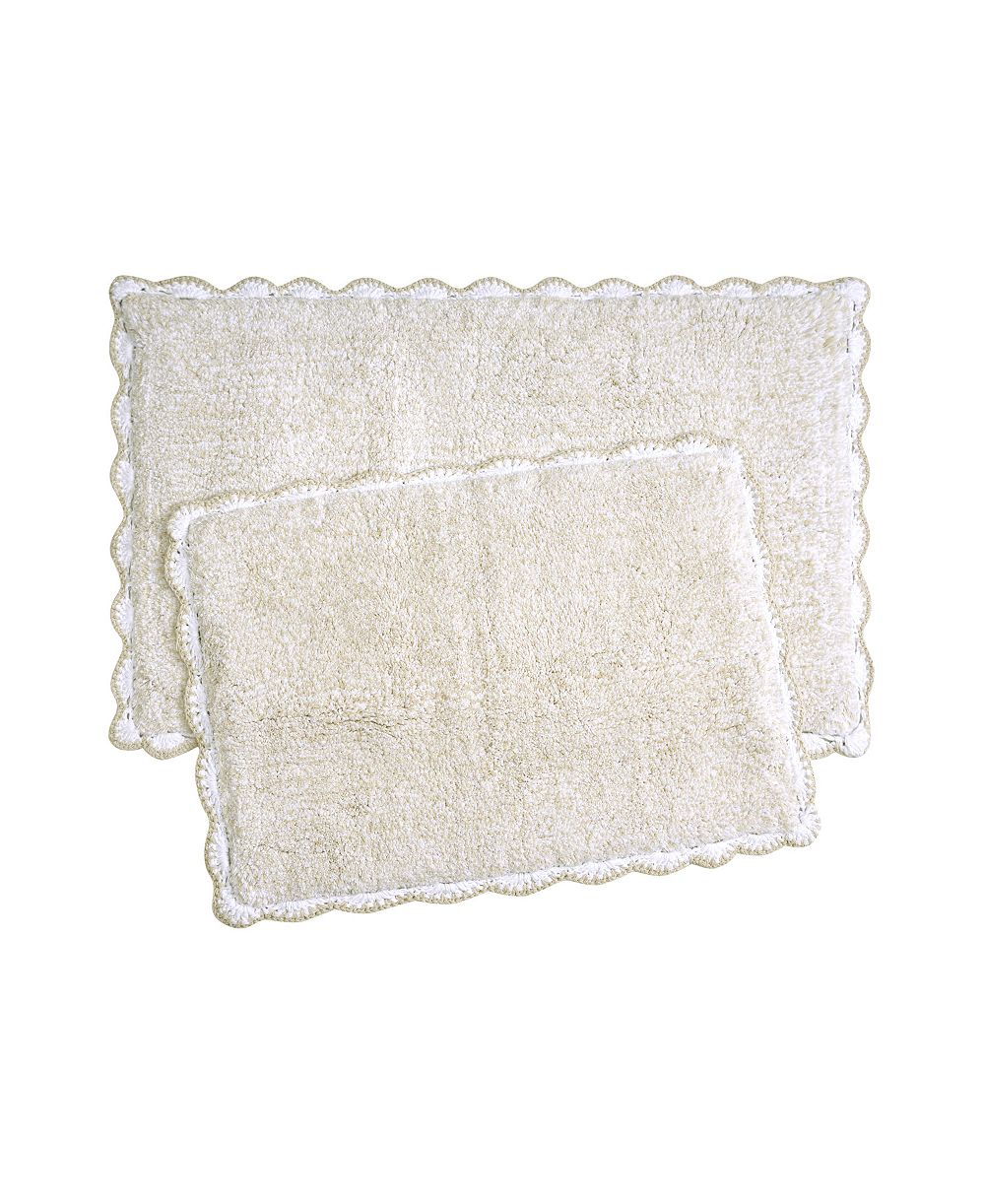 Набор ковриков для ванной Laura Ashley Heathered Crochet Border Cotton