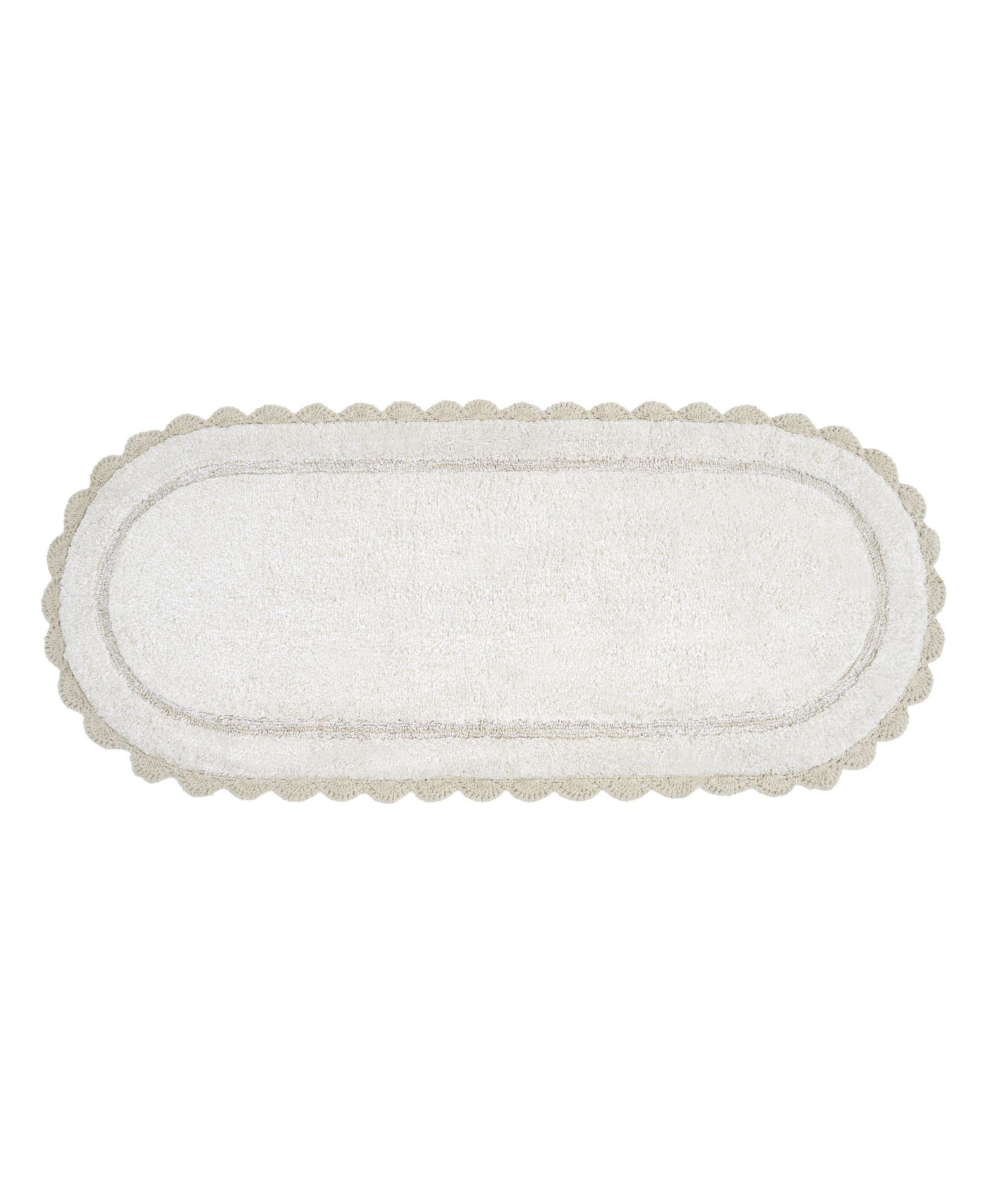 Laura Ashley Коврик для ванной из хлопка Crochet Cotton, 24" x 60"