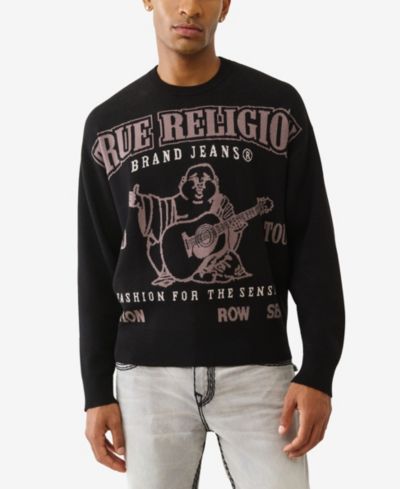 True Religion Мужской джемпер с круглым вырезом, regular-fit