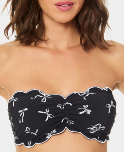 Верх бикини CeCe Scallop Contrast Bandeau, Женский