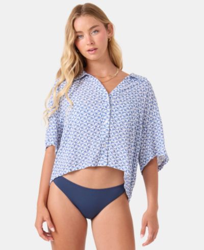 Roxy Детские купальные футболки Hazy Dazy Crop Button-Up