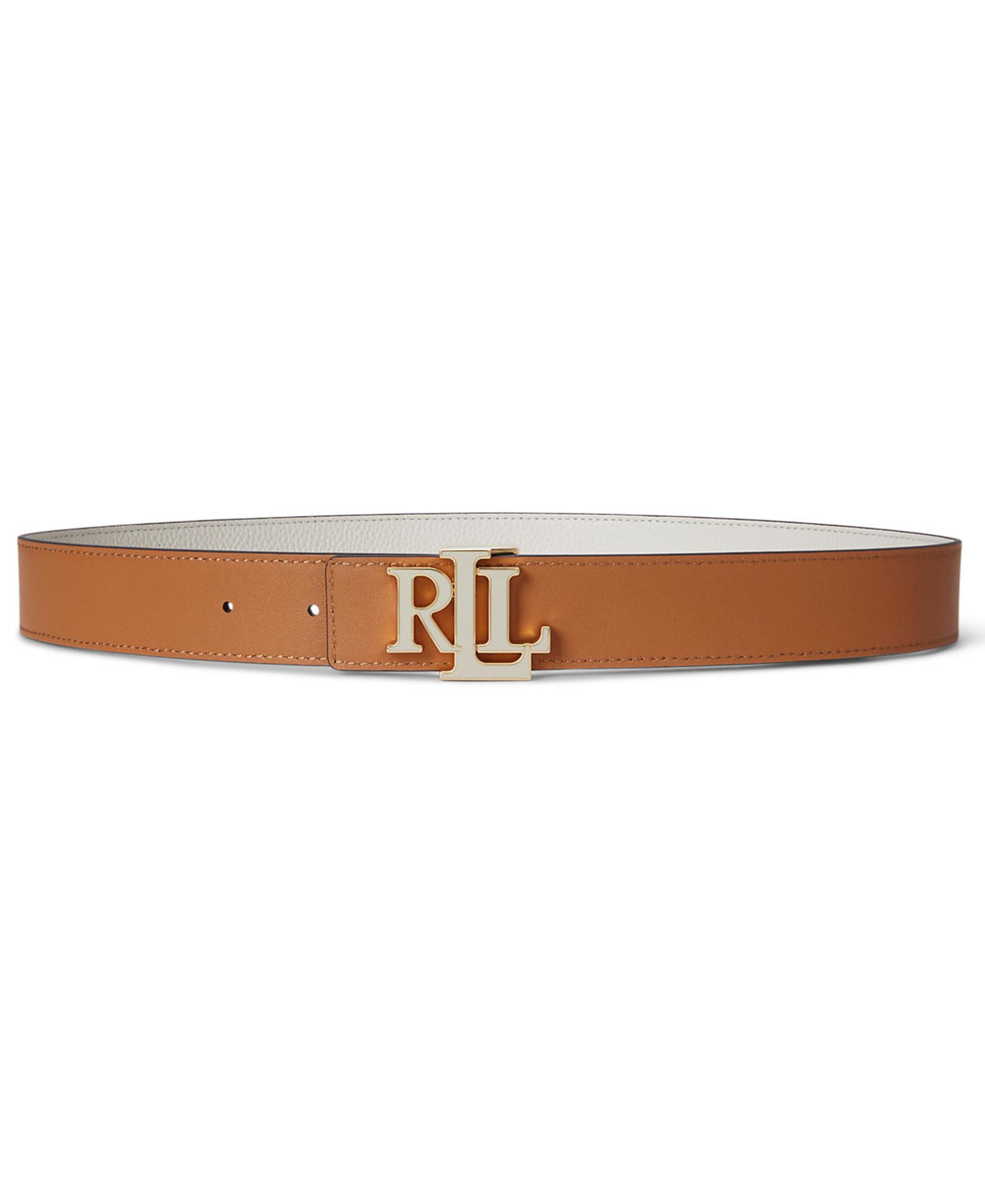 Lauren Ralph Lauren Women's Reversible Pebbled Leather Belt