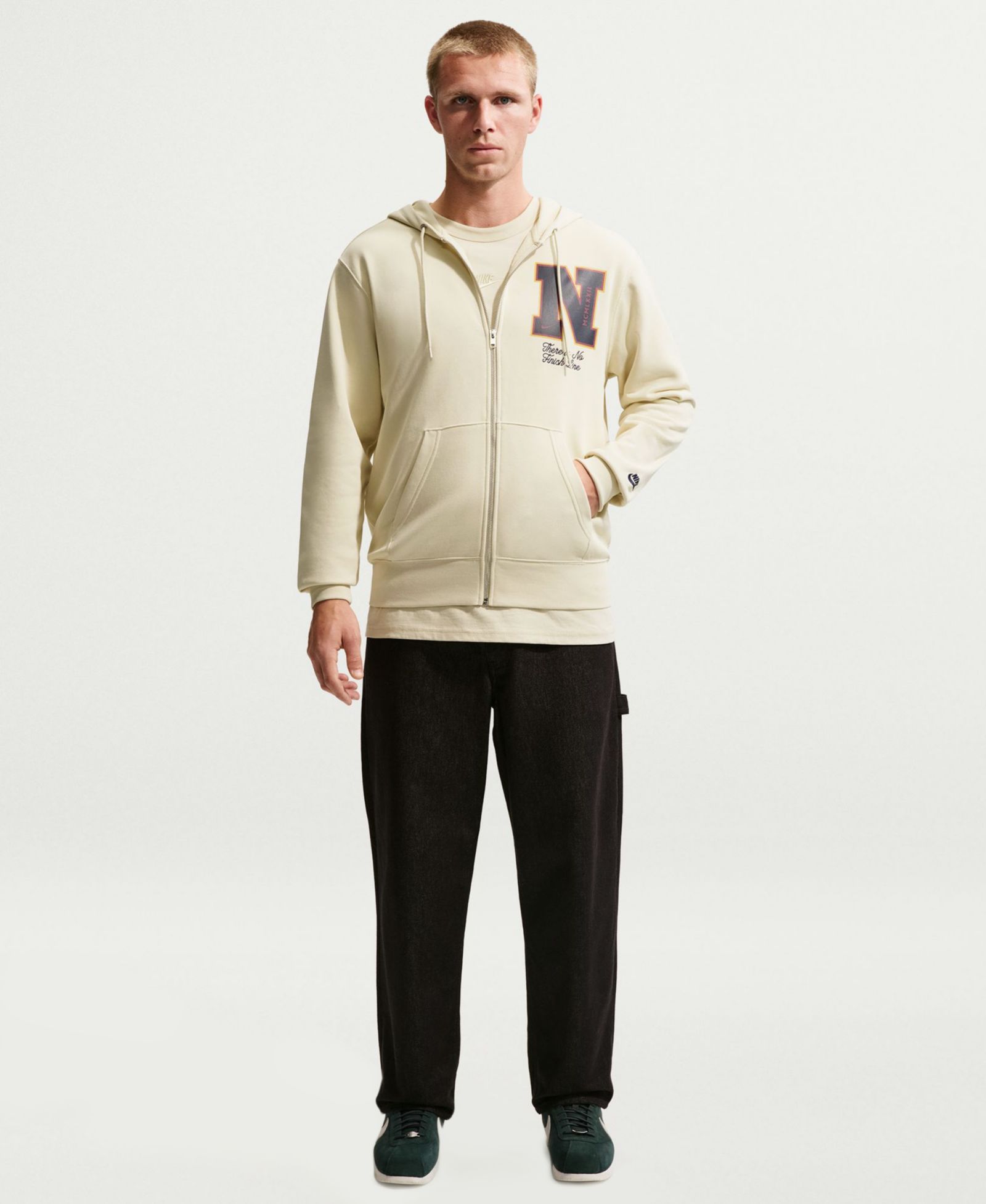 Nike Мужской спортивный худи из флиса French Terry с полной молнией