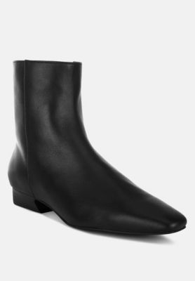 Rag and Co Женские кожаные ботильоны Obita с расклешенным каблуком