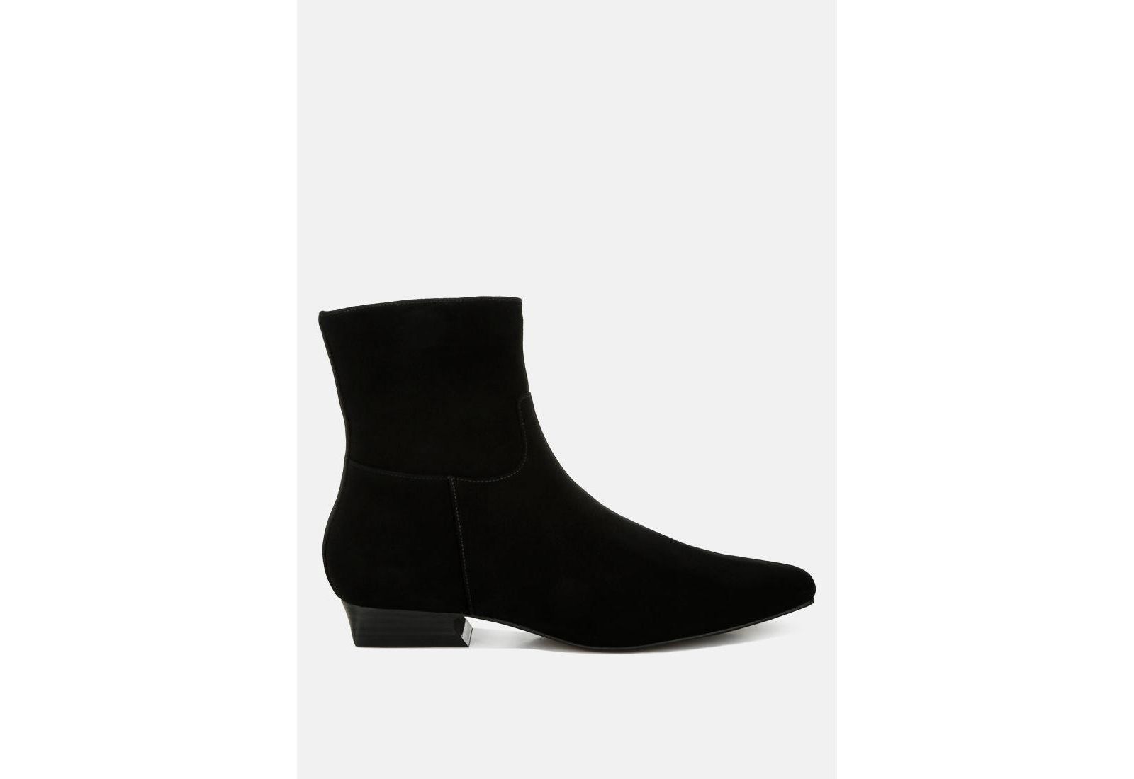 Rag and Co Womens Hakra Flared Heel Suede Boots