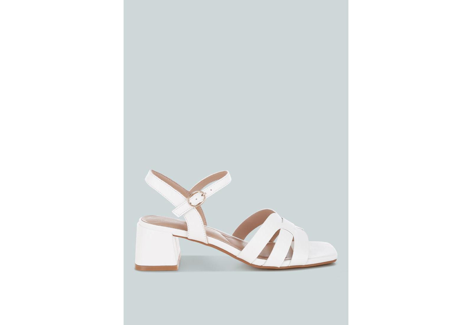 London Rag Women's ELISKA Strappy Square Toe Block Heels