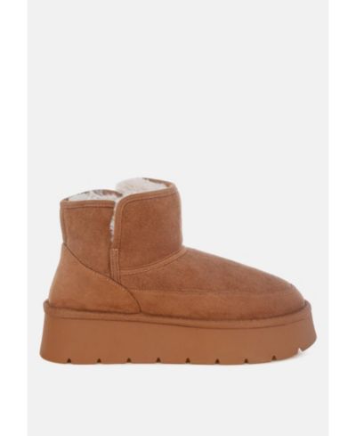 London Rag Womens Holias Chunky Heeled Snow Boots