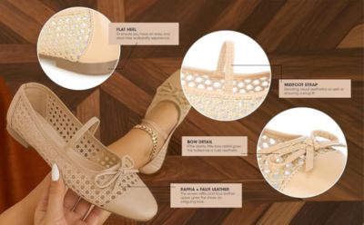 Женские балетки London Rag Omela Woven Bow Detail