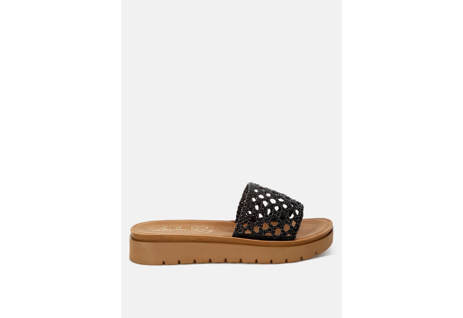 London Rag Womens Sayura Woven Slip-On Sandals