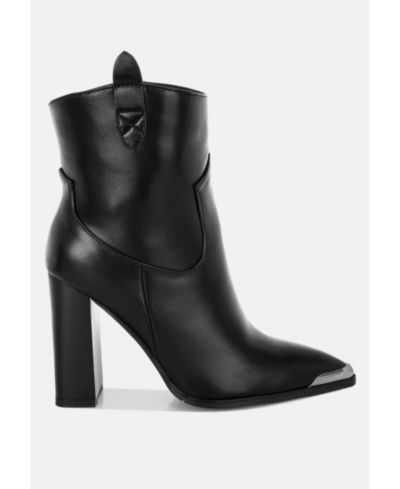 London Rag Women's Hatter Pointed Toe Faux Leather Boots