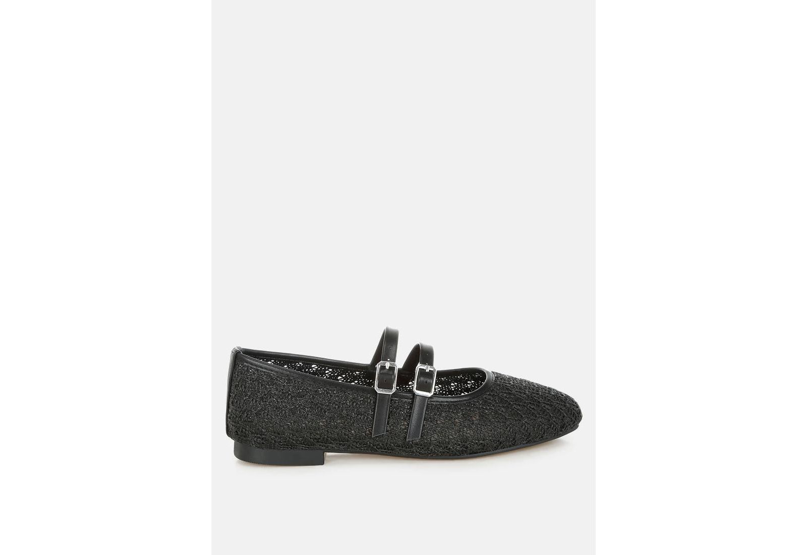 London Rag Womens Warena Pin Buckle Strapped Ballerinas