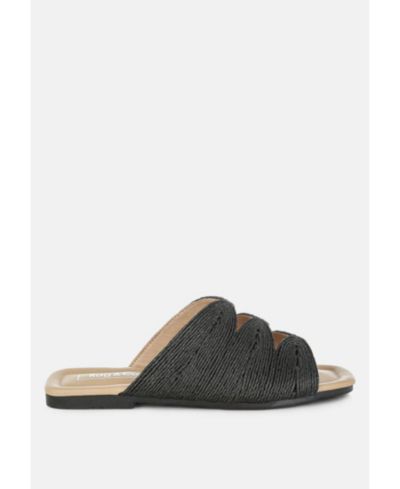 Rag and Co Женские слинг-мюли Daisy Doe Raffia Square Toe