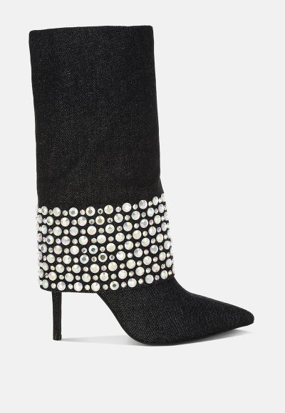 Женские ботильоны London Rag BASSO Party Diamante Studded Stiletto