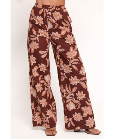 Petal and Pup Women's Samira Wide Leg Pant - Orange Floral