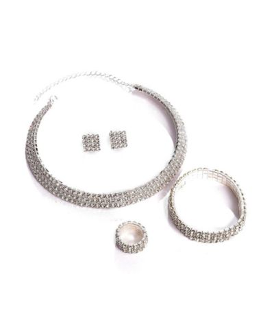 Набор украшений SOHI Bling Strand Necklace, Earrings, Bracelet And Ring