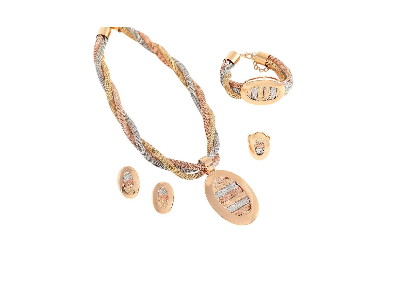 SOHI Gold Plated Stones Jewellery Set