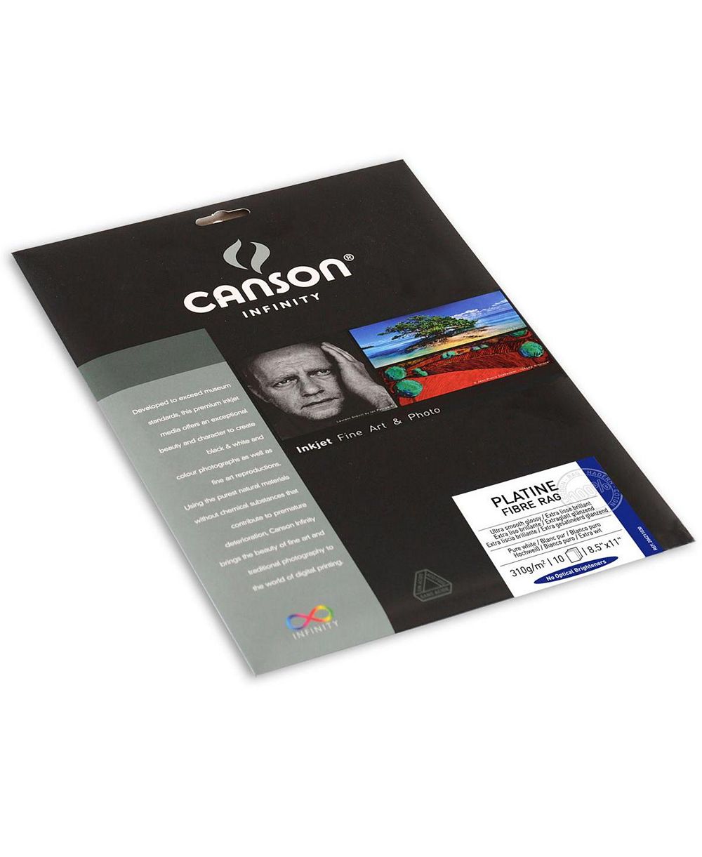 Canson Infinity Platine Fibre Rag Bright Satin Inkjet Paper, 25 Sheets