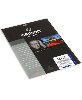 Canson Infinity Platine Fibre Rag Bright Satin Inkjet Paper, 25 Sheets