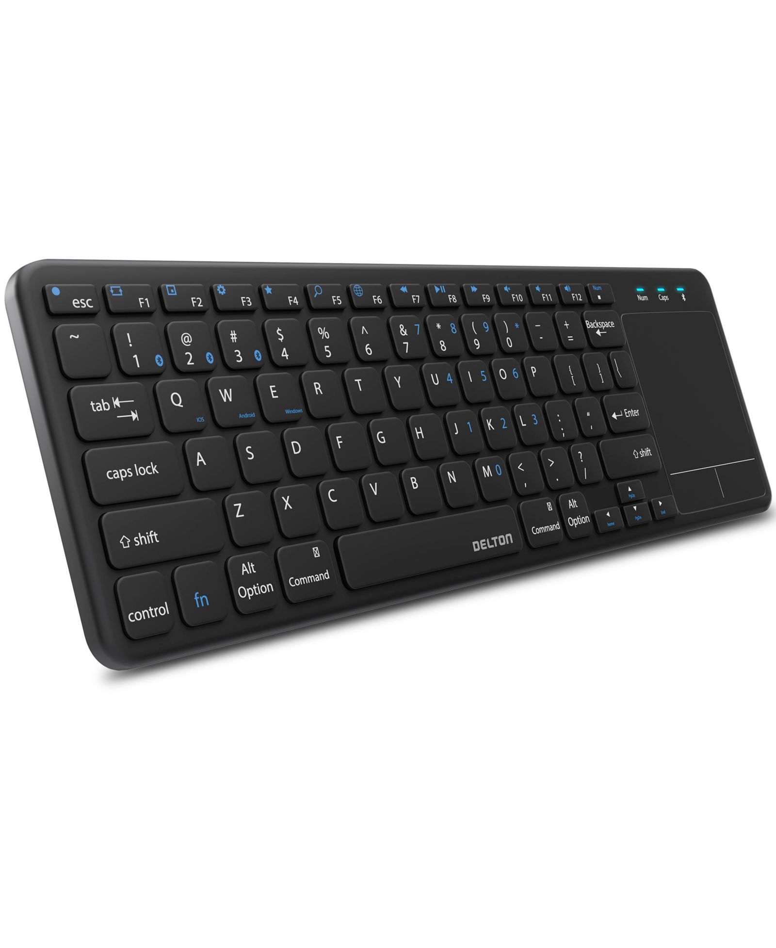 Delton N60 Mini Bluetooth Wireless Keyboard, Touchpad (DKMIN60-WB