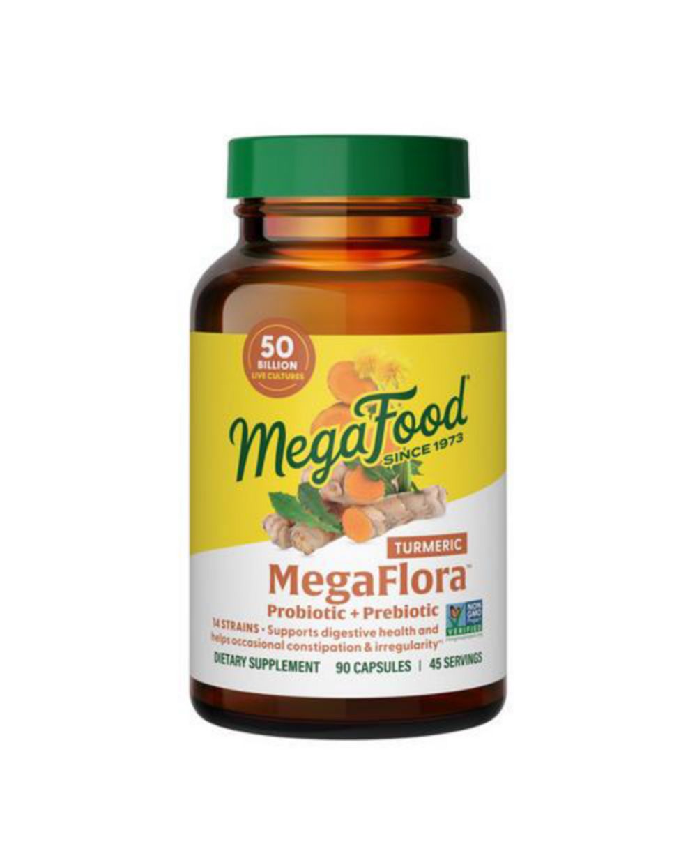 MegaFood MegaFlora Пробиотик с куркумой, 90 капсул