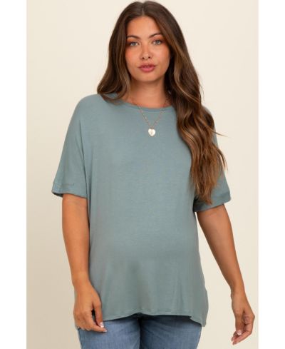 Pinkblush Women's Light Olive Relaxed Fit T-Shirt