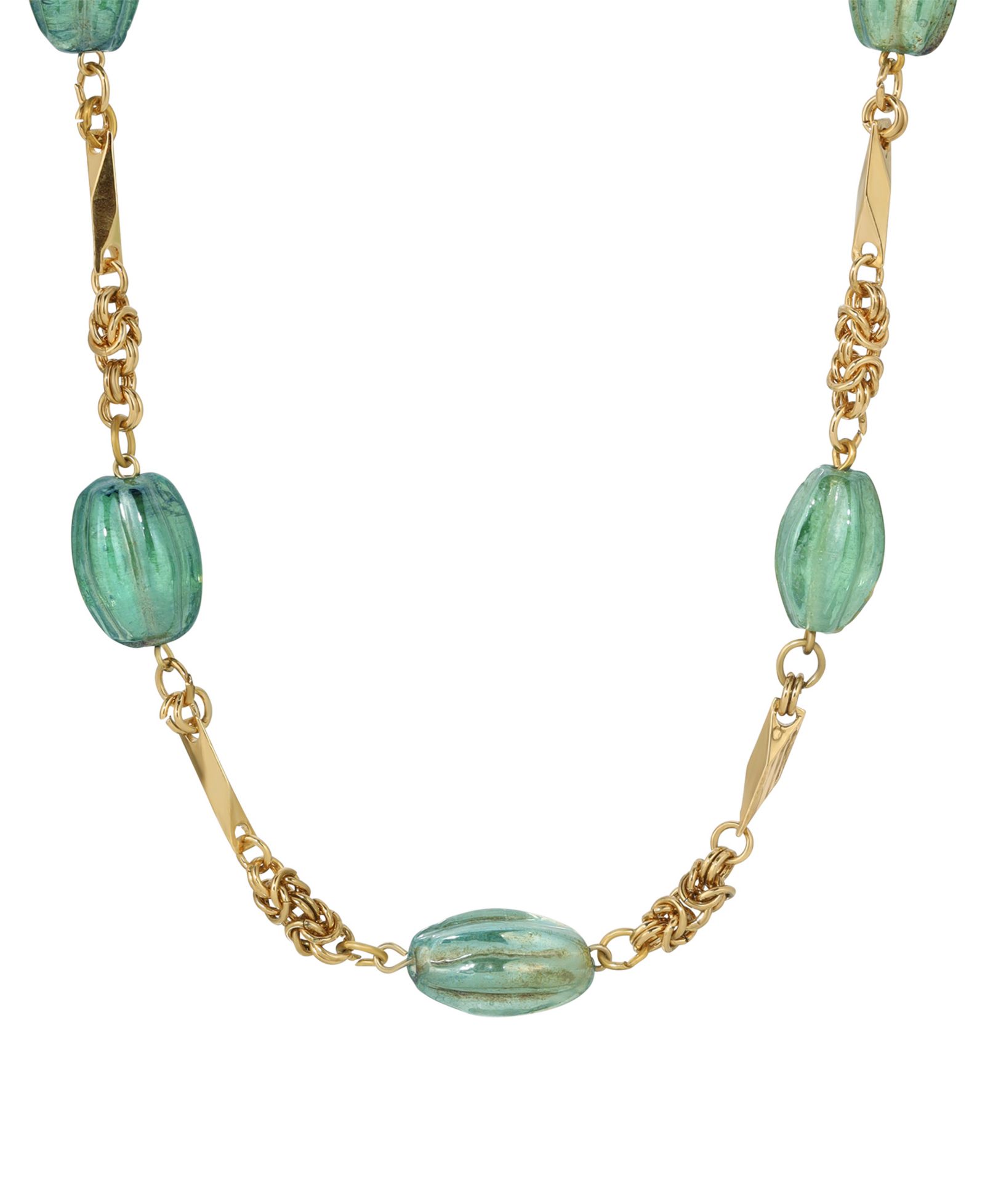 Ожерелье 2028 Green Glass AB