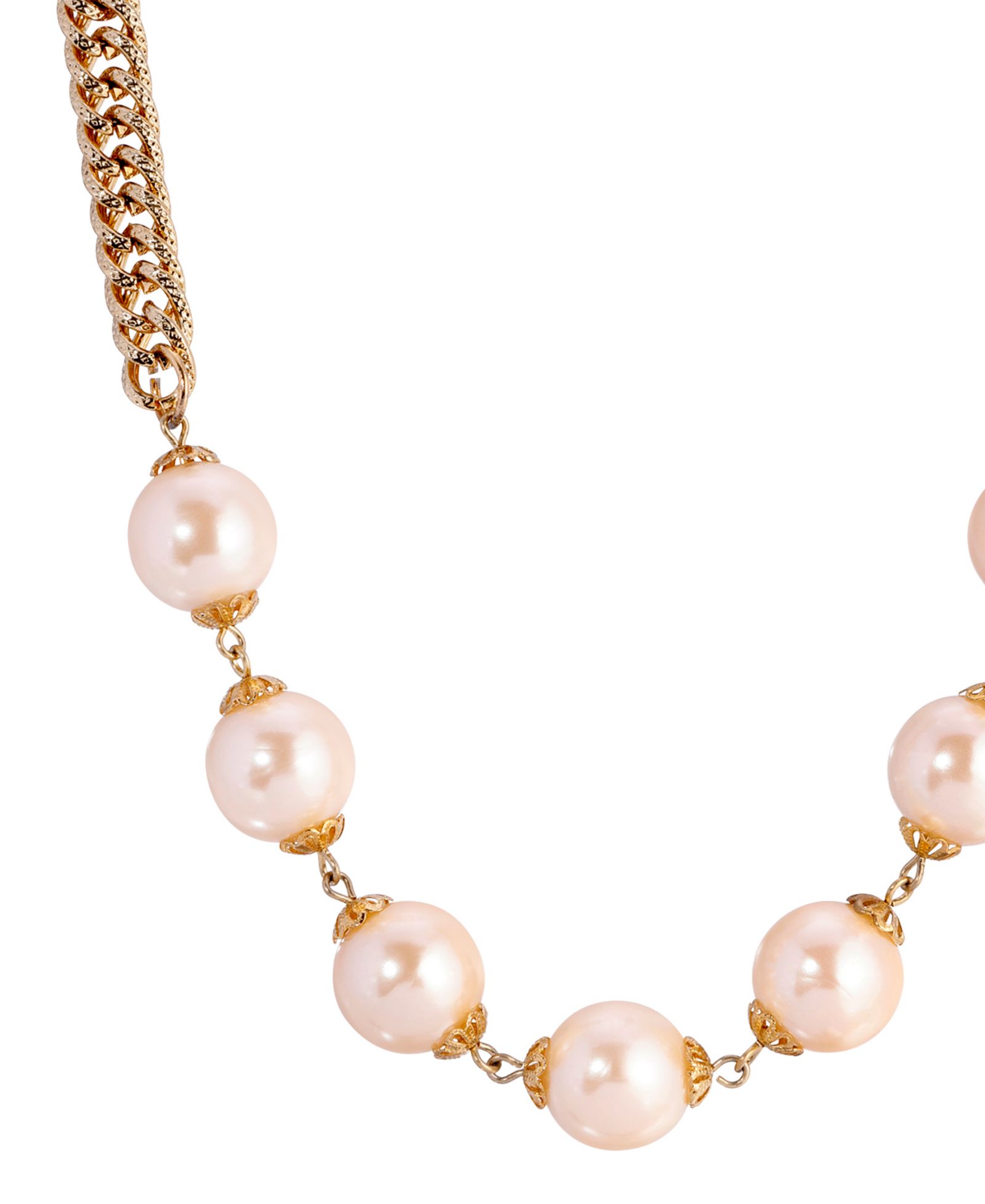 2028 Ожерелье с круглыми бусинами Gold Tone Round Bead Necklace