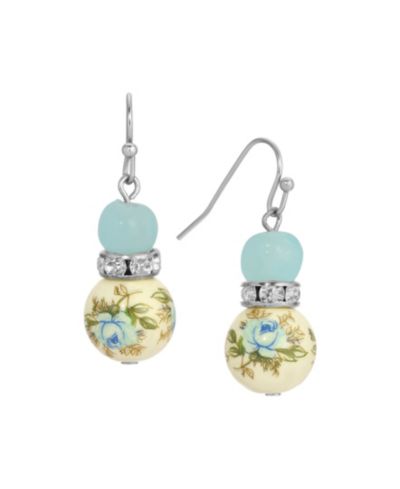 Серьги 2028 Blue Rose Bead Drop