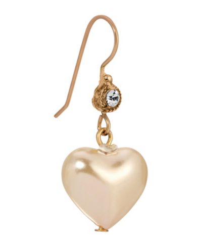 Серьги 2028 Heart Shaped Faux Cultivated Pearl