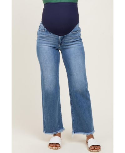 Женские джинсы Pinkblush Blue Frayed Hem Ankle Straight Leg