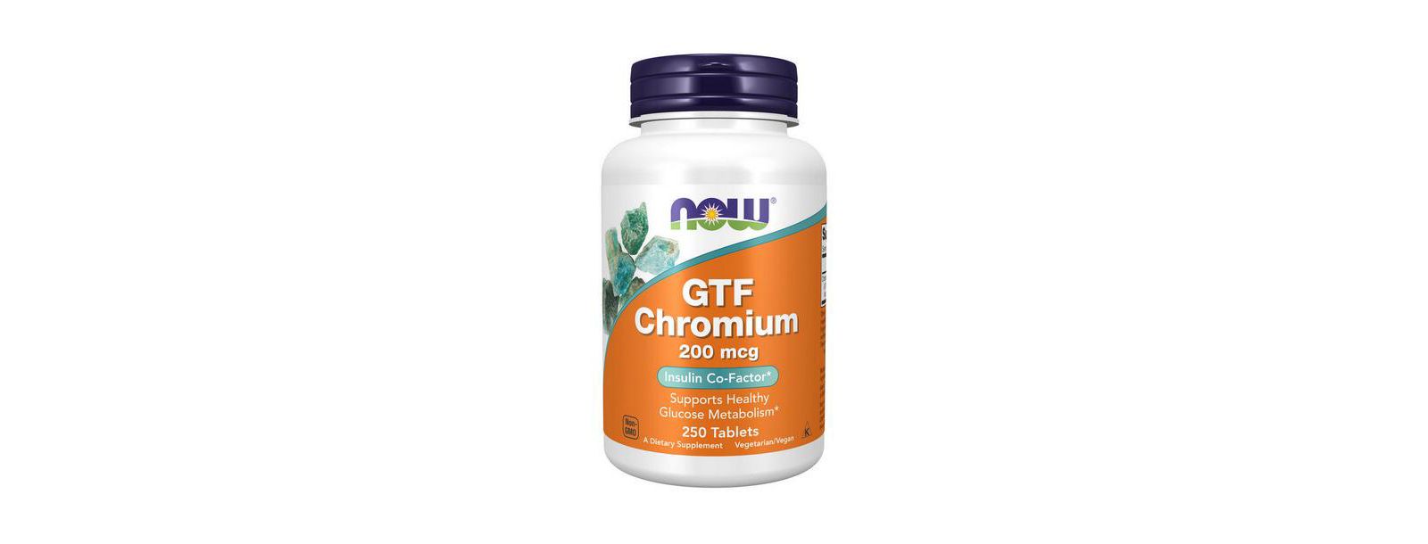 Добавка NOW Foods GTF Chromium 200 Mcg 250 Tabs