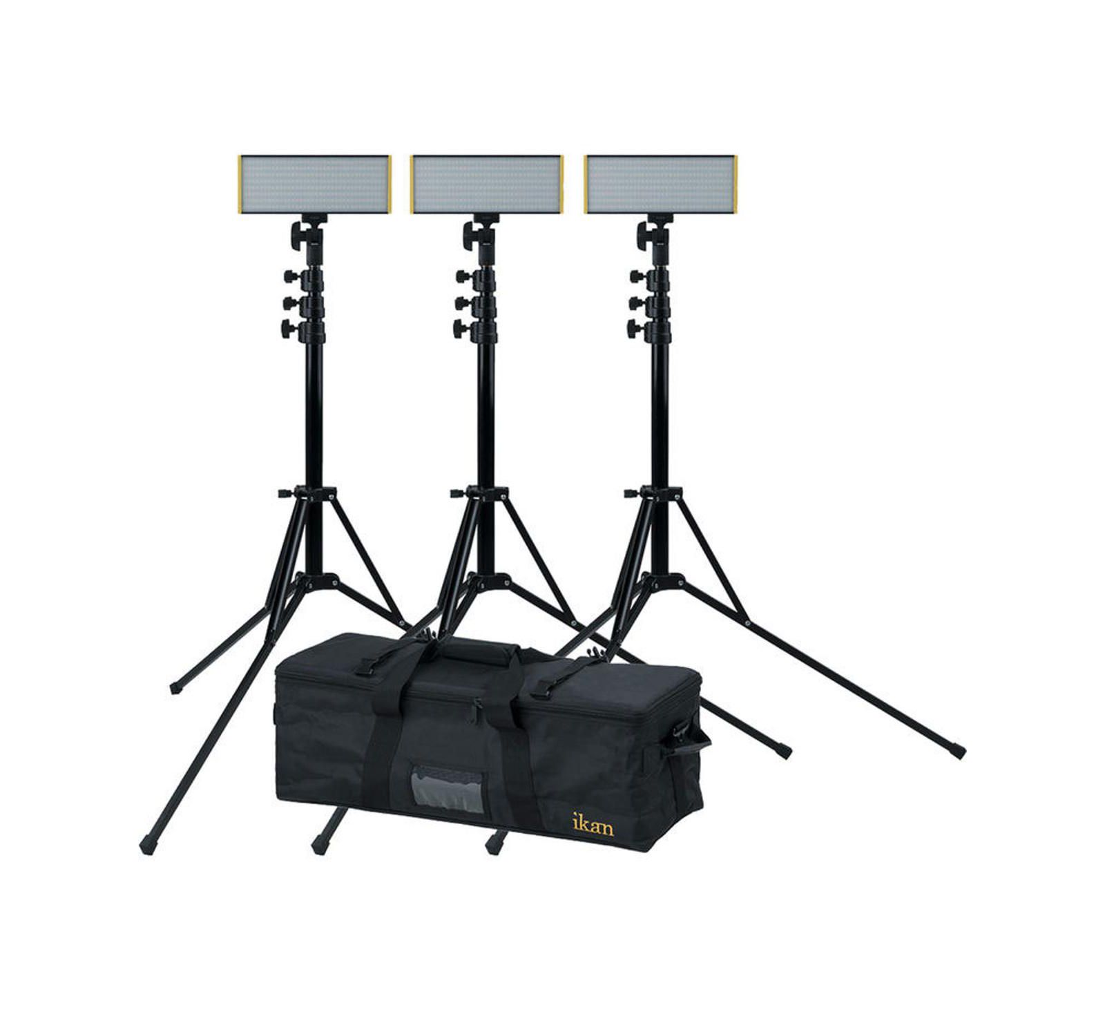 Ikan Onyx Half x 1 AC/Battery-Powered Bi-Color Dimmable 3-Point LED Light Kit
