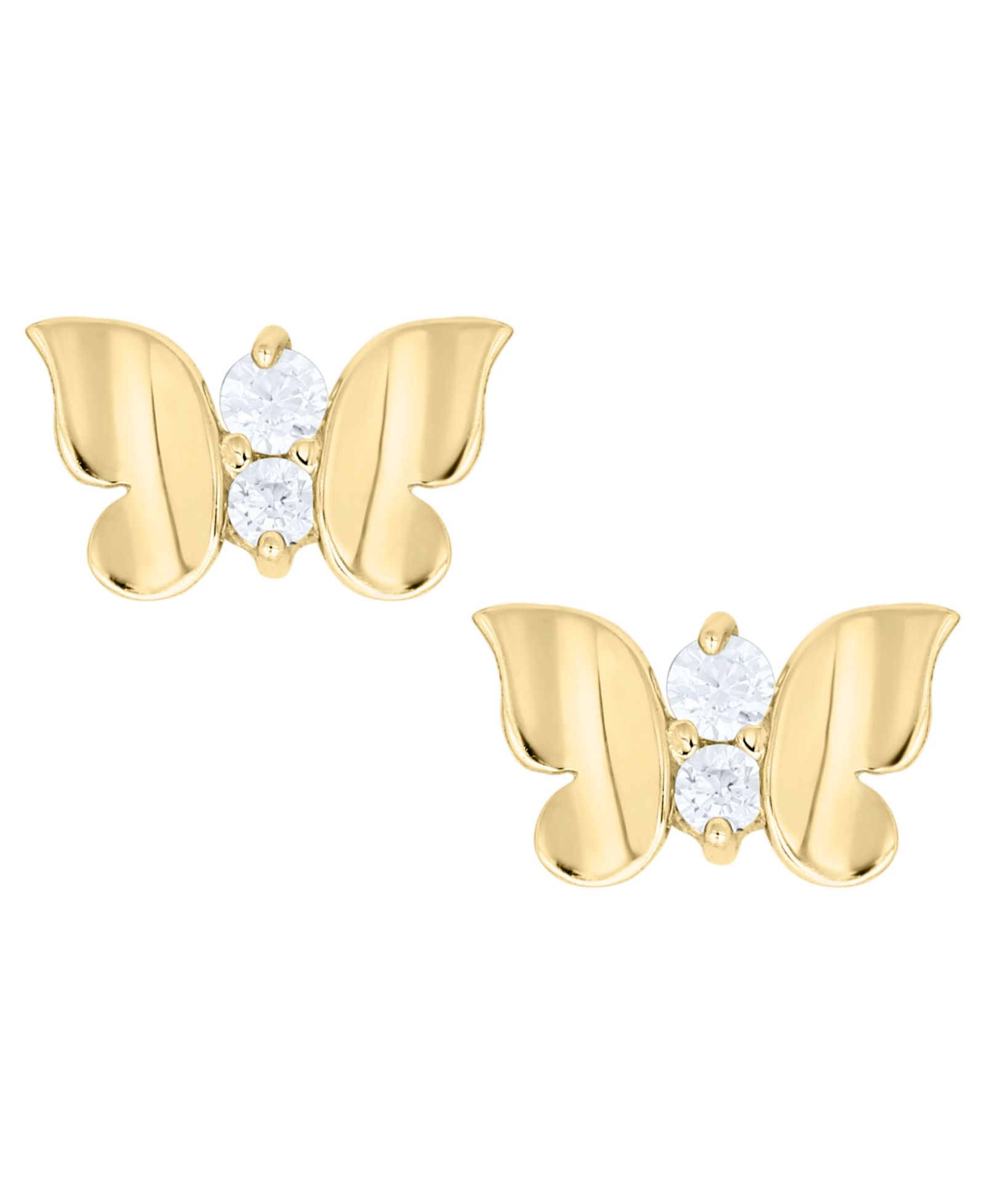 Серьги с бабочкой Cubic Zirconia в 14k золоте Macy's