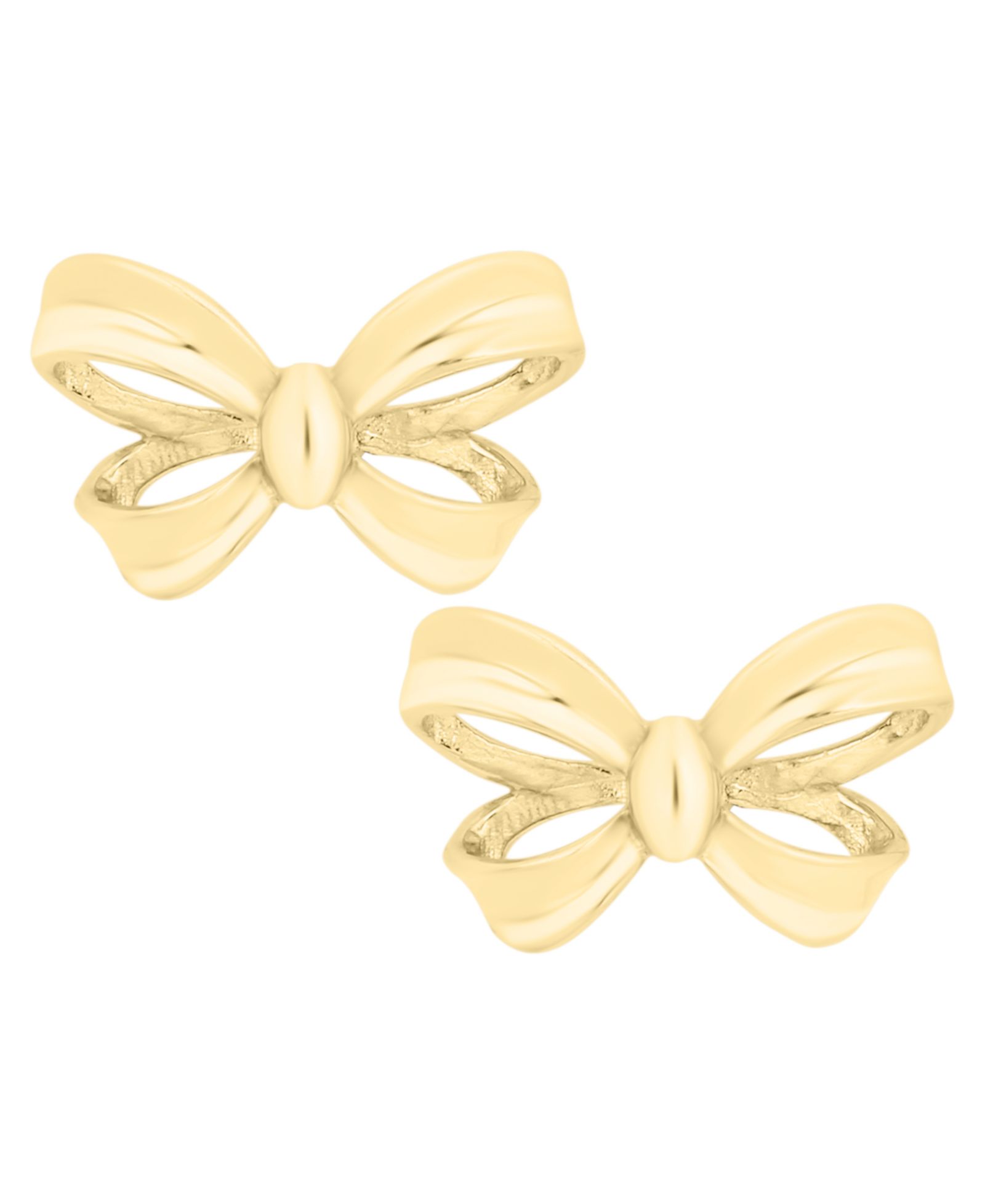 Macy's Heavy Dimensional Bow Earrings in 14k Gold