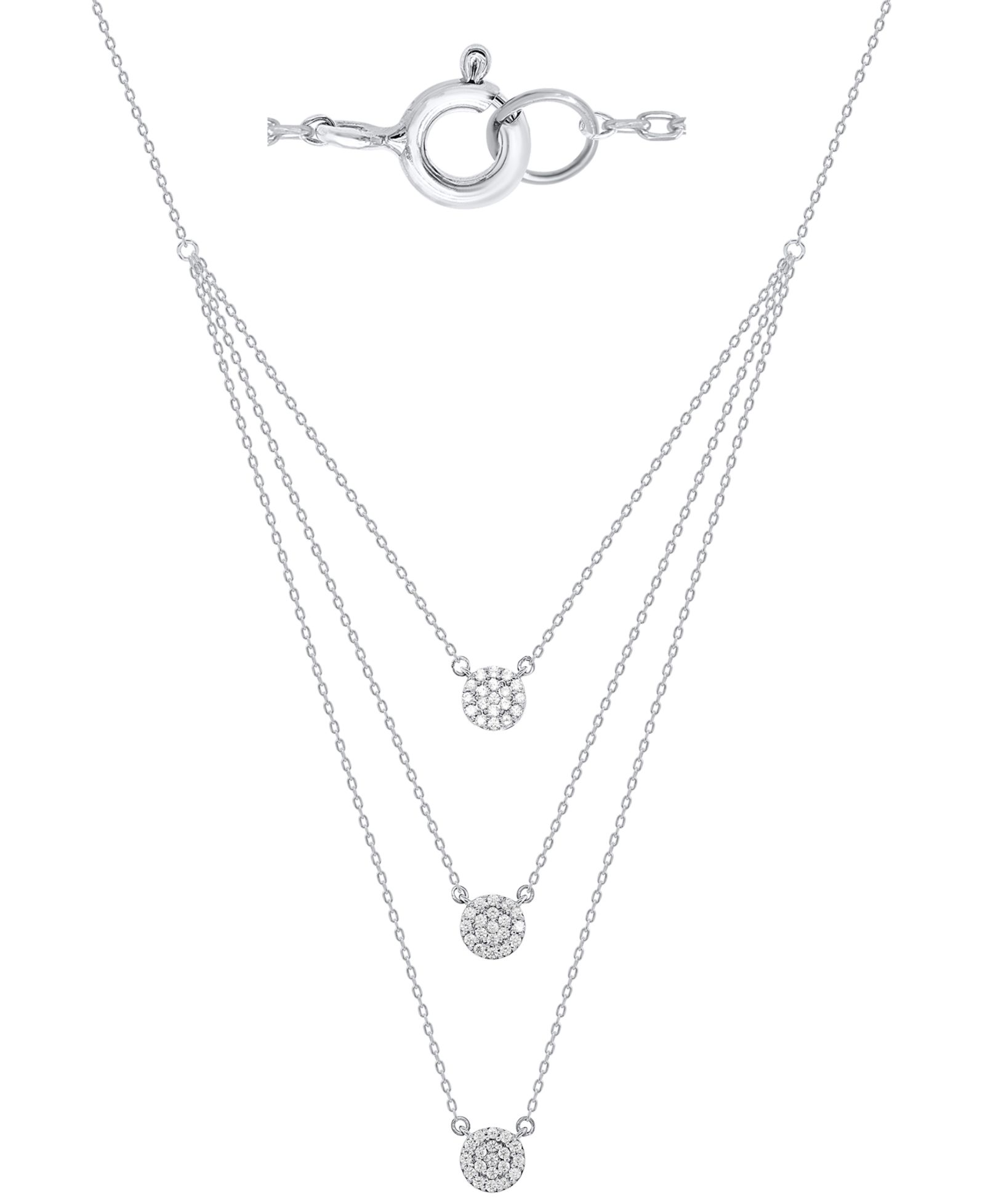 Diamond Necklace (1/2 ct. t.w.) in Sterling Silver