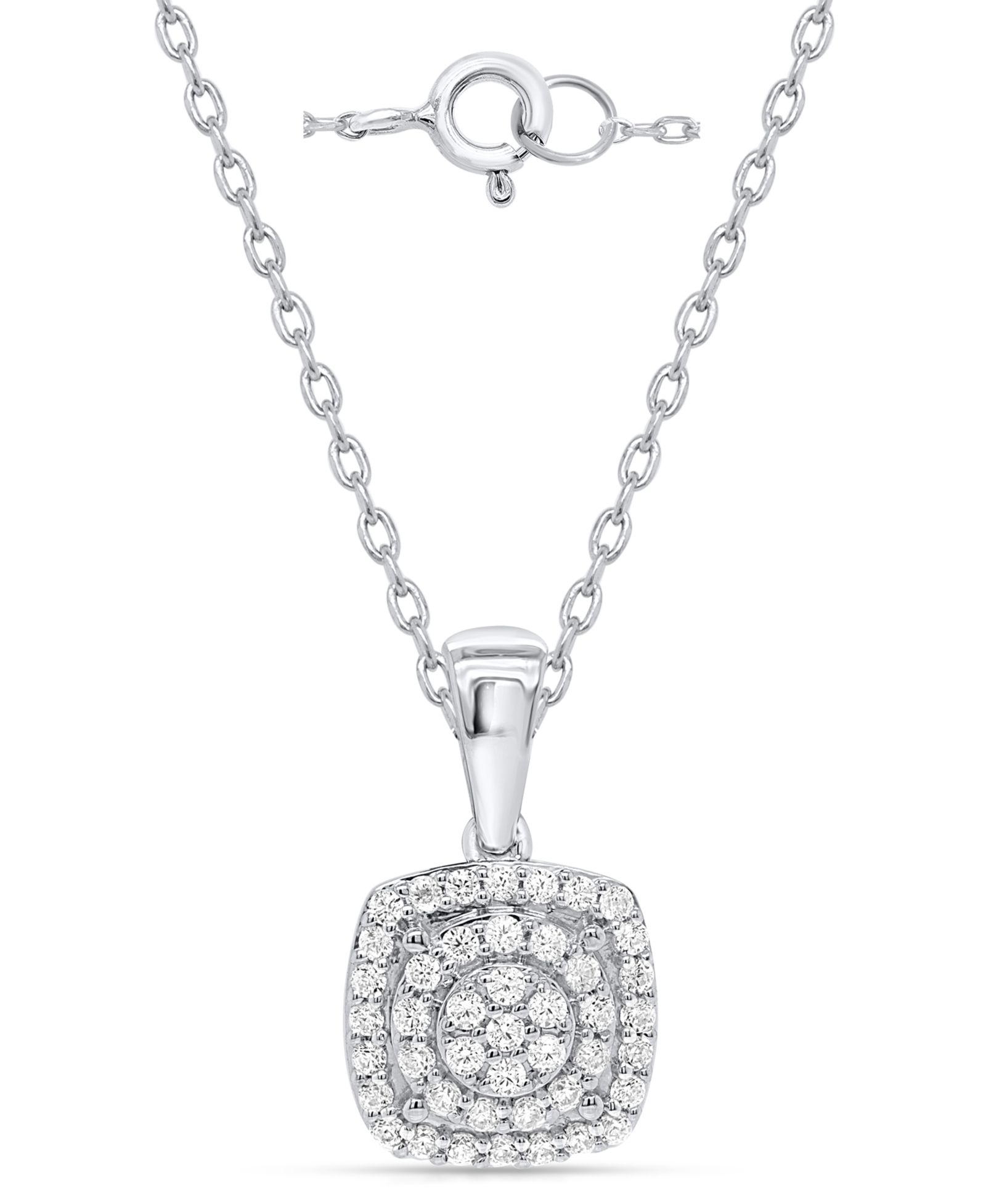 Подвеска с белым бриллиантом (1/4 ct. t.w.) из стерлингового серебра от Macy's