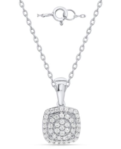 Подвеска с белым бриллиантом (1/4 ct. t.w.) из стерлингового серебра от Macy's
