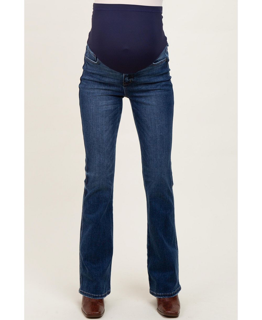 Pinkblush Women's Dark Wash Super High Rise Bootcut Jeans