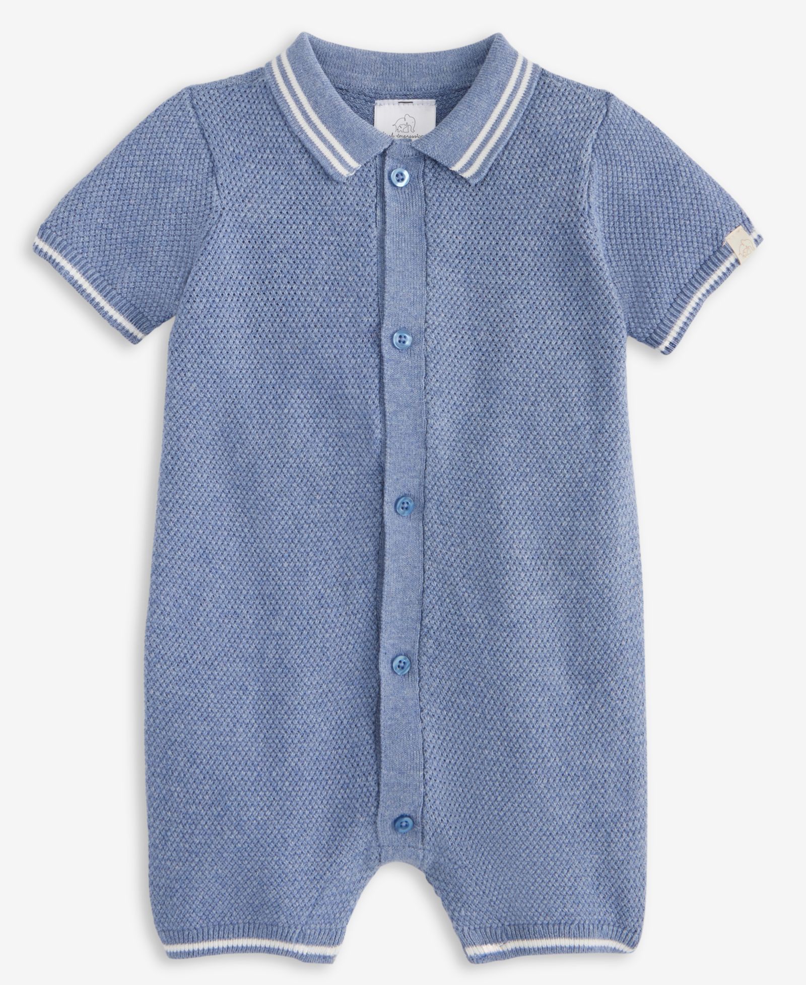 First Impressions Everyday Baby Essentials Baby Boys' Cotton Polo Romper, Macy's Exclusive