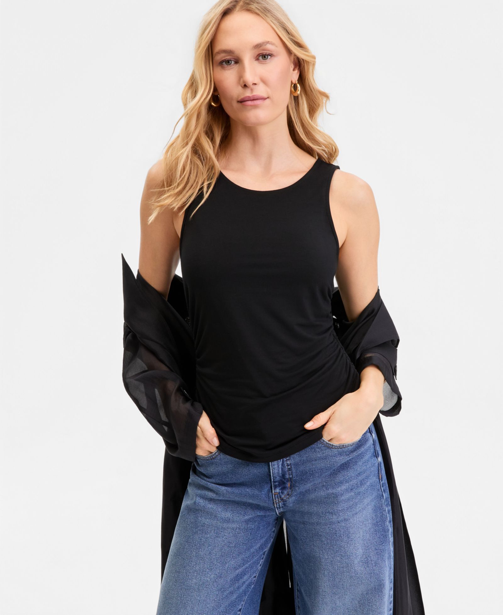 I.N.C. International Concepts Women's Luxe-Layering Jersey Ruched Tank, Macy's Exclusive
