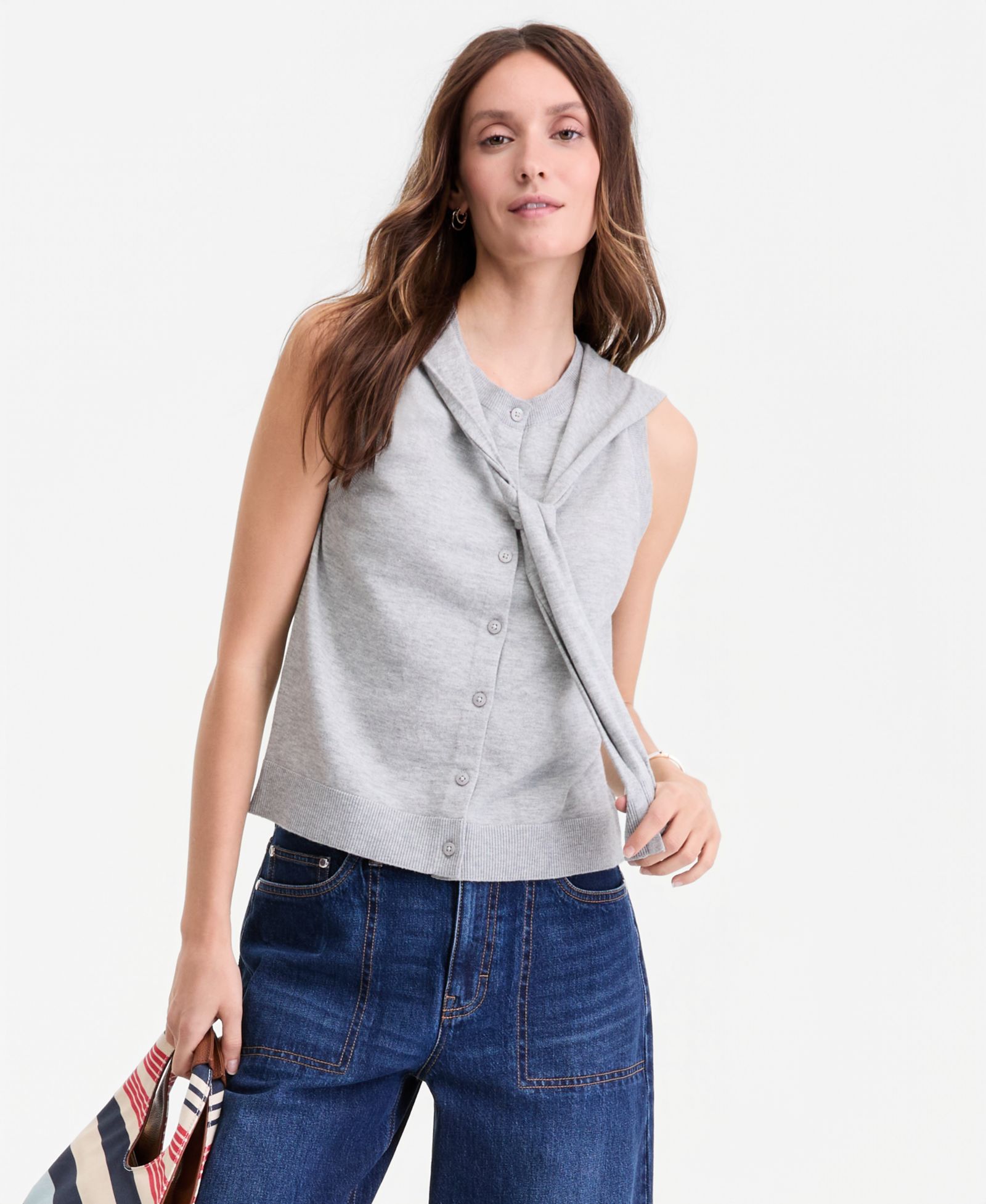 On 34th Women's Tie-Neck Sleeveless Sweater, Macy's Exclusive