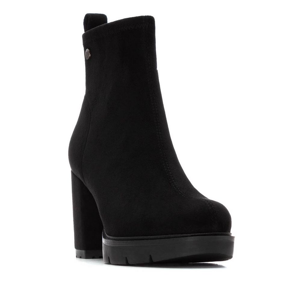 XTI Women's Suede Heeled Dress Booties By XTI