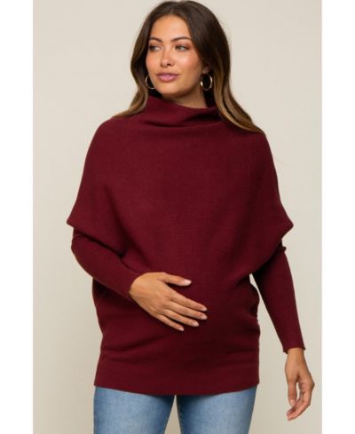 Pinkblush Women's Forest Green Funnel Neck Dolman Sleeve Sweater