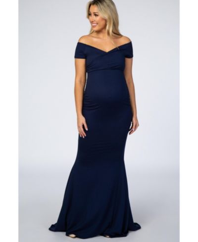 Женское вечернее платье Pinkblush Navy Off Shoulder Wrap