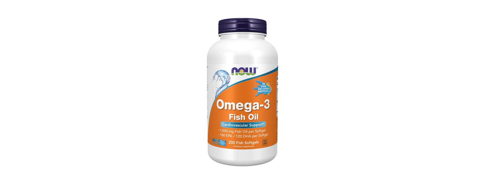 Рыбий жир NOW Foods Omega-3 Molecularly Distilled, 1000 mg, 200 Softgels