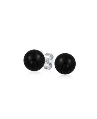 Серьги-гвоздики Bling Jewelry с натуральными многоцветными камнями 6MM из стерлингового серебра
