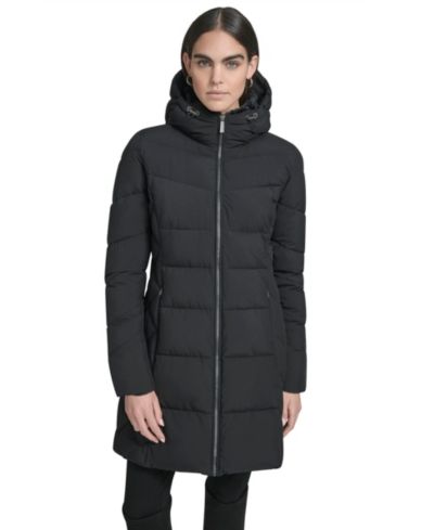 Женский Calvin Klein Collar Hooded Puffer Coat